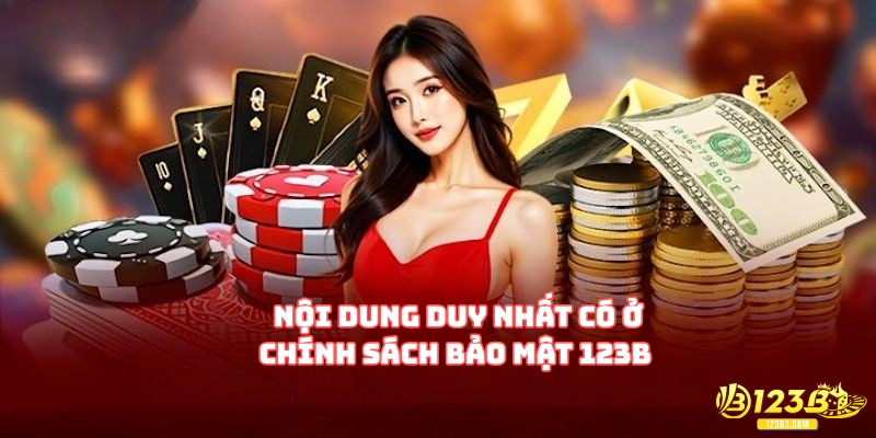 Nội dung duy nhất có ở chính sách bảo mật 123B